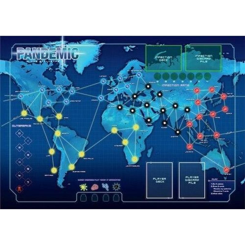 Jucarii, Copii si Bebe - Jucarii si jocuri - Jocuri si puzzle - Jocuri de societate - Joc de societate Pandemic - cutie deteriorata (partea din spate) - Infinity.ro