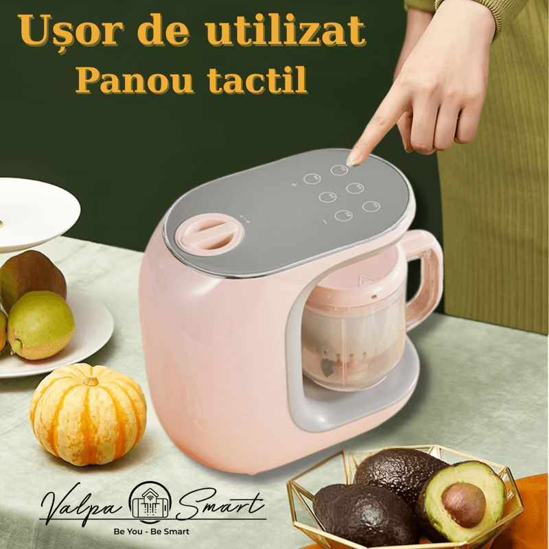 Electronice si Electrocasnice - Electrocasnice bucatarie - Aparate de gatit & desert - Aparate de gatit cu aburi - Aparat de gatit cu aburi si blender, ValpaSmart, Panou Tactil, Capacitate 300ml, Material Tritan fara BPA - Infinity.ro