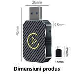 Auto si Moto - Electronice auto - Multimedia auto - Adaptor wireless CarPlay & Android Auto 2-in-1 ZYTEQ®️ Q1M, iOS 10+/Android 11+, WiFi 5GHz, Plug-and-Play, negru - Infinity.ro