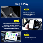 Auto si Moto - Electronice auto - Multimedia auto - Adaptor wireless CarPlay & Android Auto 2-in-1 ZYTEQ®️ PL6, iOS 10+/Android 11+, WiFi 5GHz, Plug-and-Play, negru - Infinity.ro