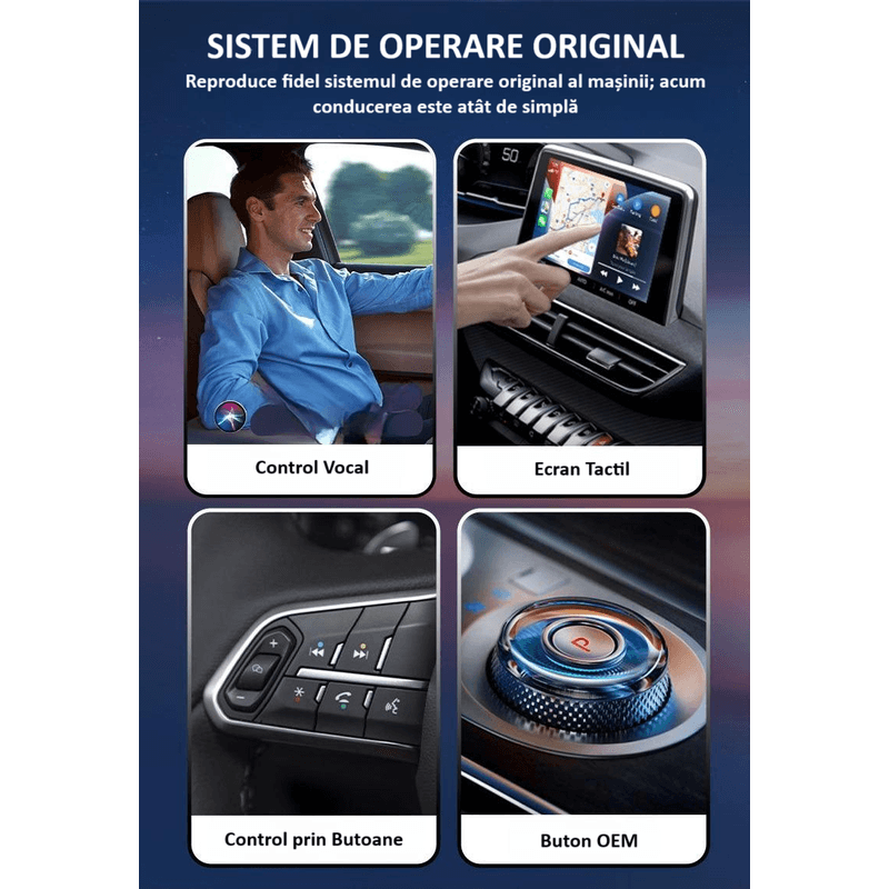 Auto si Moto - Electronice auto - Multimedia auto - Adaptor wireless CarPlay & Android Auto 2-in-1 ZYTEQ®️ PL6, iOS 10+/Android 11+, WiFi 5GHz, Plug-and-Play, negru - Infinity.ro