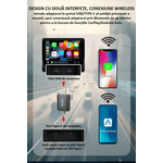 Auto si Moto - Electronice auto - Multimedia auto - Adaptor wireless CarPlay & Android Auto 2-in-1 ZYTEQ®️ PL6, iOS 10+/Android 11+, WiFi 5GHz, Plug-and-Play, negru - Infinity.ro