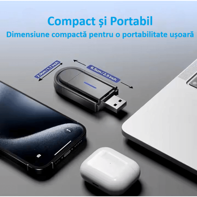 Auto si Moto - Electronice auto - Multimedia auto - Adaptor wireless CarPlay & Android Auto 2-in-1 ZYTEQ®️ PL6, iOS 10+/Android 11+, WiFi 5GHz, Plug-and-Play, negru - Infinity.ro