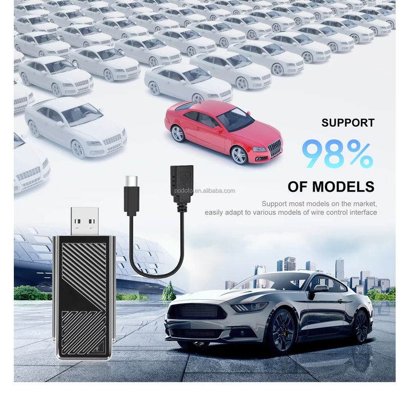 Auto si Moto - Electronice auto - Multimedia auto - Adaptor wireless CarPlay & Android Auto 2-in-1 ZYTEQ®️ A3714, iOS 10+/Android 11+, WiFi 5GHz, Plug-and-Play, gri - Infinity.ro