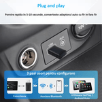 Auto si Moto - Electronice auto - Multimedia auto - Adaptor wireless CarPlay & Android Auto 2-in-1 ZYTEQ®️ TY609, iOS 10+/Android 11+, WiFi 5GHz, Plug-and-Play, negru - Infinity.ro