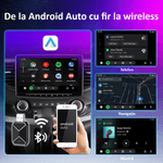 Auto si Moto - Electronice auto - Multimedia auto - Adaptor wireless CarPlay & Android Auto 2-in-1 ZYTEQ®️ C11, iOS 10+/Android 11+, WiFi 5GHz, Plug-and-Play, negru - Infinity.ro