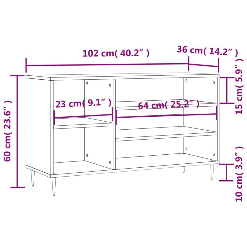 Casa si Gradina - Mobilier - Organizare si depozitare - Organizator incaltaminte - Pantofar, alb extralucios, 102x36x60 cm, lemn compozit - Infinity.ro