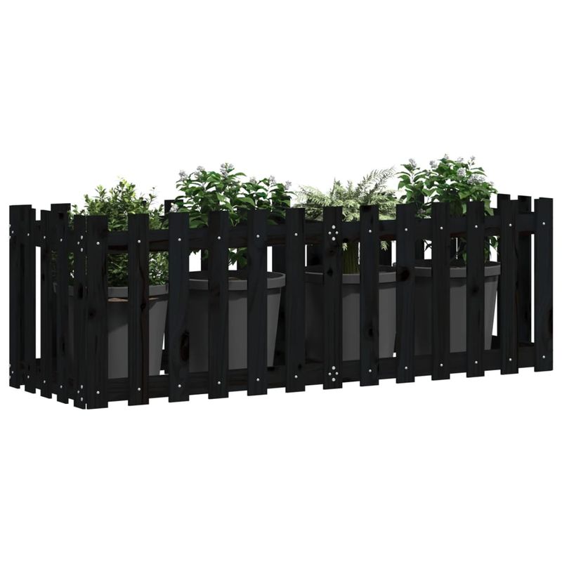 Casa si Gradina - Gradinarit si plante - Plante si ghivece - Ghivece si suporturi - Pat inaltat gradina design gard 150x50x50 cm lemn de pin tratat - Infinity.ro