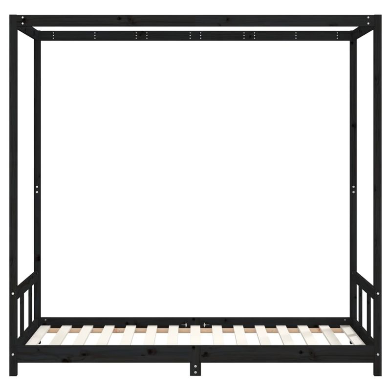 Casa si Gradina - Mobilier - Mobilier copii - Patuturi copii - Cadru de pat pentru copii, negru, 90x190 cm, lemn masiv de pin - Infinity.ro