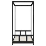 Casa si Gradina - Mobilier - Mobilier copii - Patuturi copii - Cadru de pat pentru copii, negru, 90x190 cm, lemn masiv de pin - Infinity.ro