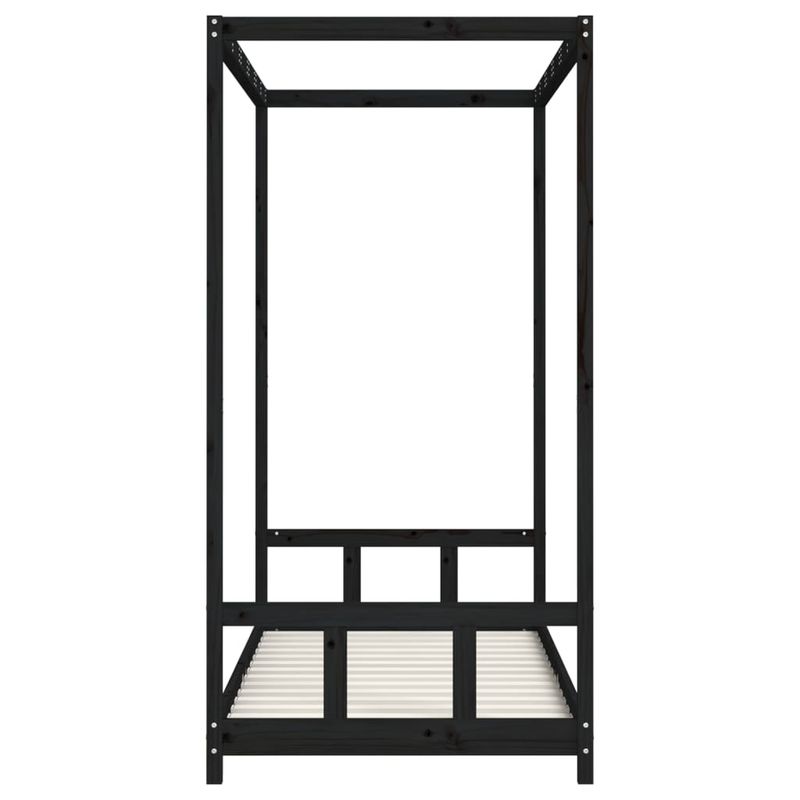 Casa si Gradina - Mobilier - Mobilier copii - Patuturi copii - Cadru de pat pentru copii, negru, 90x190 cm, lemn masiv de pin - Infinity.ro