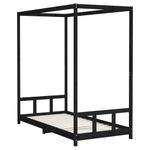 Casa si Gradina - Mobilier - Mobilier copii - Patuturi copii - Cadru de pat pentru copii, negru, 90x190 cm, lemn masiv de pin - Infinity.ro