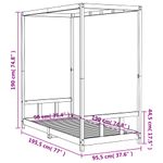 Casa si Gradina - Mobilier - Mobilier copii - Patuturi copii - Cadru de pat pentru copii, negru, 90x190 cm, lemn masiv de pin - Infinity.ro