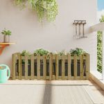 Casa si Gradina - Gradinarit si plante - Plante si ghivece - Ghivece si suporturi - Pat inaltat gradina design gard 150x50x50 cm lemn impregnat pin - Infinity.ro