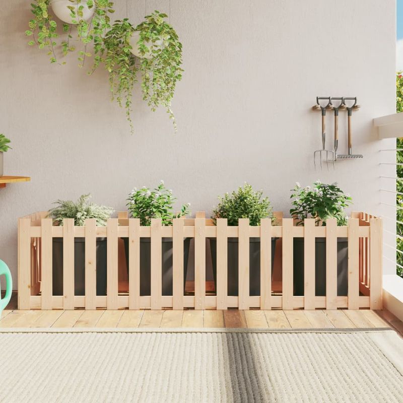 Casa si Gradina - Gradinarit si plante - Plante si ghivece - Ghivece si suporturi - Pat inaltat gradina design gard 200x50x50 cm lemn impregnat pin - Infinity.ro