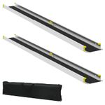 Auto si Moto - Remorci si platforme auto - Rampa pentru scaun cu rotile 2 pcs Negru 213,5 x 19,5 x 5,5 cm - Infinity.ro
