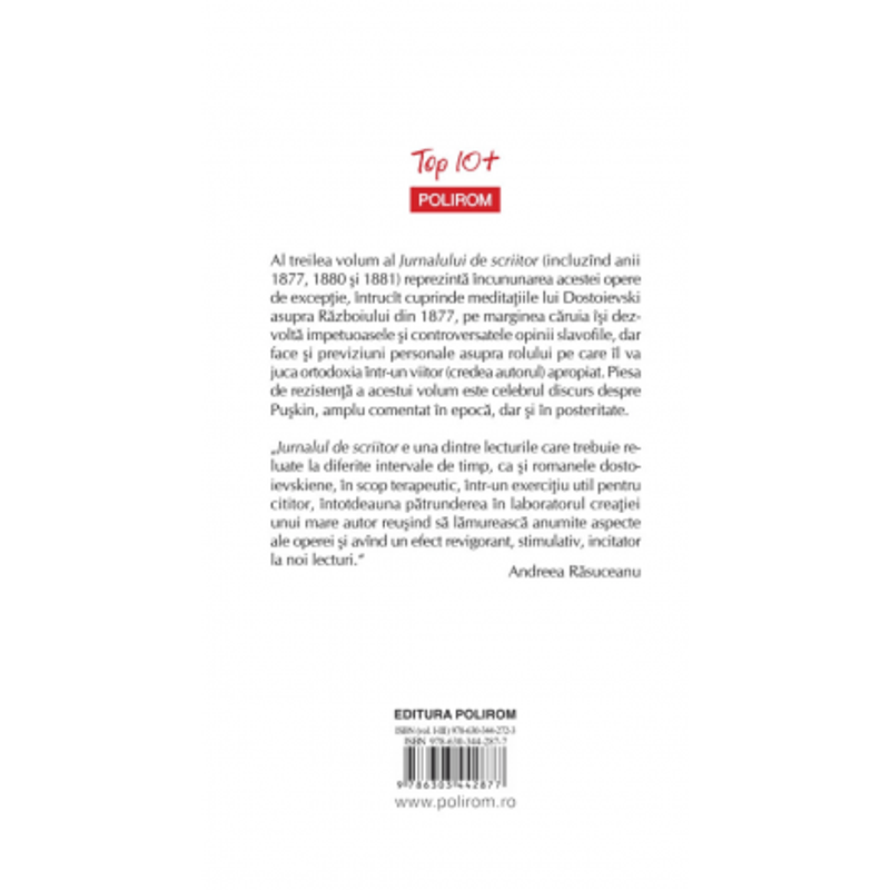 Carti si Birotica - Carti - Beletristica - Jurnal de scriitor. Volumul III - F.M. Dostoievski - Infinity.ro