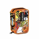 Carti si Birotica - Rechizite - Penare - Penar Mitama Super Triplo 3 compartimente design negru cu albastru - Infinity.ro