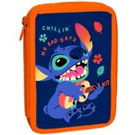 Carti si Birotica - Rechizite - Penare - Penar Disney Lilo si Stitch Chillin' 18 cm x 15 cm Poliester Albastru Baiat Umplut - Infinity.ro