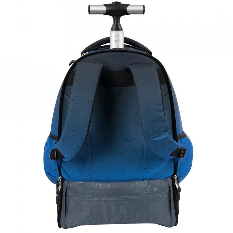 Carti si Birotica - Rechizite - Rucsacuri si genti scolare - Ghiozdan Tip Troler, St.Right, Roti de Silicon, Impermeabil, Colectia Space Moon, TB01, 44x32x25cm - Infinity.ro