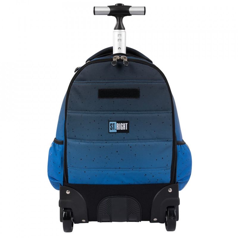 Carti si Birotica - Rechizite - Rucsacuri si genti scolare - Ghiozdan Tip Troler, St.Right, Roti de Silicon, Impermeabil, Colectia Space Moon, TB01, 44x32x25cm - Infinity.ro