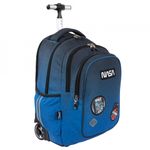 Carti si Birotica - Rechizite - Rucsacuri si genti scolare - Ghiozdan Tip Troler, St.Right, Roti de Silicon, Impermeabil, Colectia Space Moon, TB01, 44x32x25cm - Infinity.ro