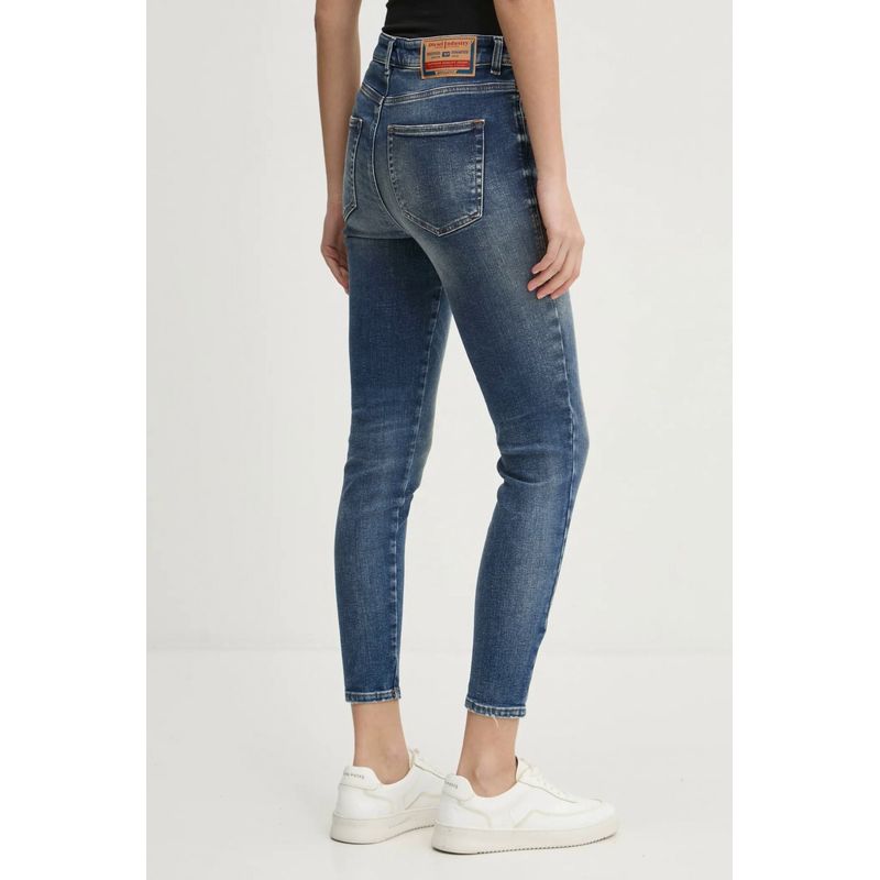Fashion, accesorii si bijuterii - Femei - Imbracaminte femei - Pantaloni femei - Blugi dama skinny Diesel cu talie inalta Slandy W30-L30 US Albastru Denim - Infinity.ro
