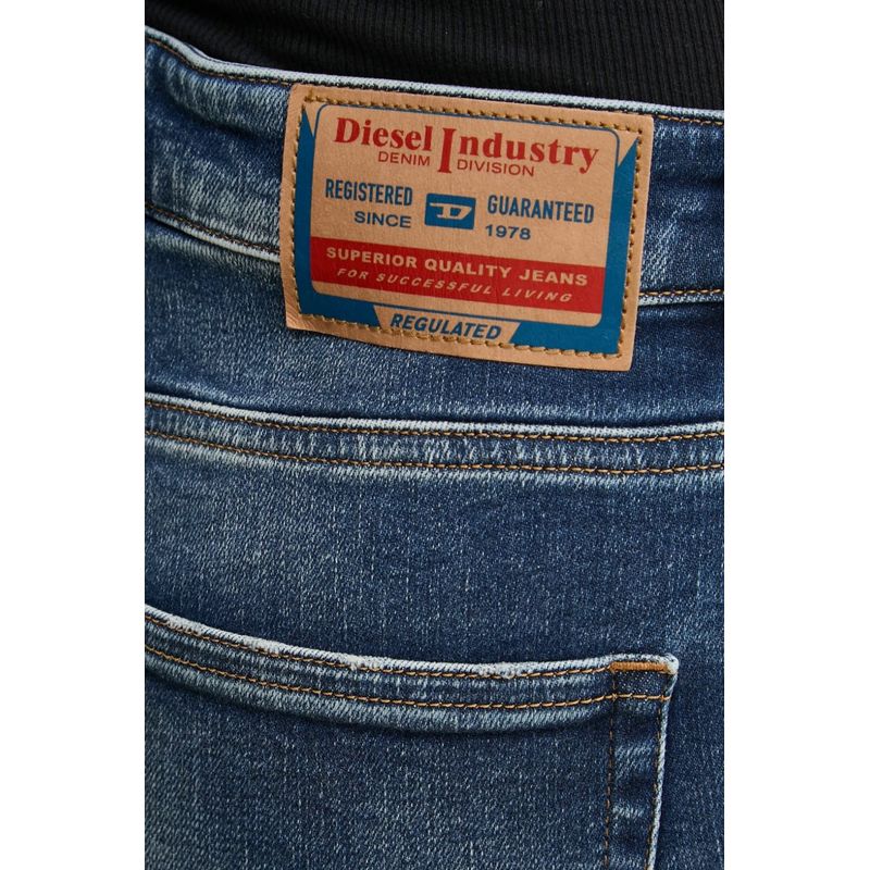 Fashion, accesorii si bijuterii - Femei - Imbracaminte femei - Pantaloni femei - Blugi dama skinny Diesel cu talie inalta Slandy W30-L30 US Albastru Denim - Infinity.ro