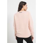 Fashion, accesorii si bijuterii - Femei - Imbracaminte femei - Camasi si bluze femei - Bluza dama Karl Lagerfeld din amestec de bumbac organic cu logo brodat L INTL Piersica - Infinity.ro