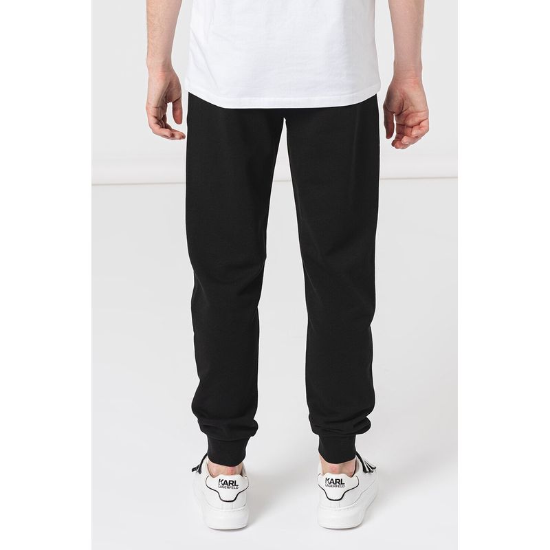 Fashion, accesorii si bijuterii - Barbati - Imbracaminte - Pantaloni barbati - Pantaloni de trening Karl Lagerfeld cu banda in talie cu snur de ajustare Negru M INTL - Infinity.ro