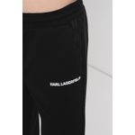 Fashion, accesorii si bijuterii - Barbati - Imbracaminte - Pantaloni barbati - Pantaloni de trening Karl Lagerfeld cu banda in talie cu snur de ajustare Negru M INTL - Infinity.ro