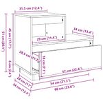 Casa si Gradina - Mobilier - Comode si corpuri - Noptiere - Dulap de noapte cu sertar 2 pcs Maroniu cerat 60 x 34 x 51 cm - Infinity.ro