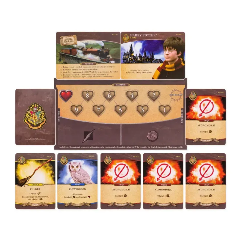 Jucarii, Copii si Bebe - Jucarii si jocuri - Jocuri si puzzle - Jocuri de societate - Harry Potter – Batalia de la Hogwarts (RO) Joc de baza – cooperativ - Infinity.ro