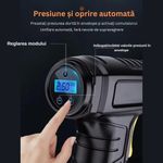 Auto si Moto - Piese auto si accesorii - Piese auto - Pompe de combustibil si injectoare - Pompa de aer electrica, Afisaj Digital, Oprire automata, Lanterna LED, Multifunctionala, 100W, Manometru, Negru - Infinity.ro