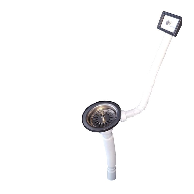 Casa si Gradina - Sanitare - Chiuveta bucatarie si accesorii - Chiuvete bucatarie - Chiuveta inox, anticalcar diam 50cm + ventil si sifon cu preaplin - Infinity.ro