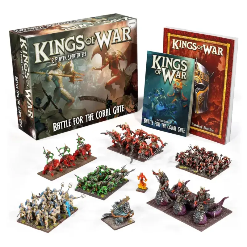 Jucarii, Copii si Bebe - Jucarii si jocuri - Jocuri si puzzle - Jocuri de societate - Joc de societate Kings of War – Battle for the Coral Gate (Starter 2 jucatori, 74 miniaturi) - Infinity.ro