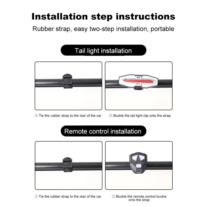 Sport si Outdoor - Ciclism - Accesorii pentru biciclete - Lumini biciclete - Lumina spate pentru bicicleta sau trotineta cu semnalizatoare, cu incarcare solara si tip C - Infinity.ro