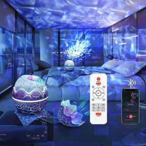 Proiector de Stele si Galaxii Ou de Dinozaur cu Difuzor Bluetooth, Sunete Ambientale, Temporizator,  Lampa de Veghe LED