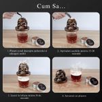 Casa si Gradina - Bucatarie si vesela - Accesorii bar - Shakere - Set afumare băuturi cu coș de fum în formă de craniu – ceramică, torță și chipsuri lemn aromatic - Infinity.ro