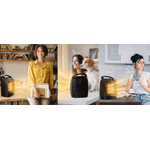 Electronice si Electrocasnice - Climatizare si sisteme de incalzire - Aparate incalzire aer - Aeroterme - Aeroterma Ceramica 1500W, Portabila, Termostat Reglabil, 2 Trepte de Viteza, Protectie Anti-Cadere, Neagra - Infinity.ro