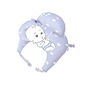 Perna de ajutor alaptare si suport bebe, prindere talie, husa detasabila din bumbac, Gri