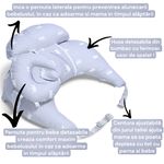 Jucarii, Copii si Bebe - Maternitate - Accesorii alaptare - Perna de ajutor alaptare si suport bebe, prindere talie, husa detasabila din bumbac, Gri - Infinity.ro
