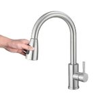 Casa si Gradina - Sanitare - Lavoar baie si accesorii - Baterii sanitare - Baterie Sanitara Cu Dus Extractabil, Cu Pipa Flexibila la 360 grade, Doua Tipuri de Jet, Accesorii Incluse, Gri Inox - Infinity.ro