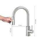 Casa si Gradina - Sanitare - Lavoar baie si accesorii - Baterii sanitare - Baterie Sanitara Cu Dus Extractabil, Cu Pipa Flexibila la 360 grade, Doua Tipuri de Jet, Accesorii Incluse, Gri Inox - Infinity.ro