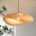 Casa si Gradina - Corpuri si surse de iluminat - Accesorii corpuri de iluminat - Corp de iluminat pendul, AB Luxury Concept, boho-scandinav, bambus si ratan, diametru 40cm, lungime cablu 100cm - Infinity.ro