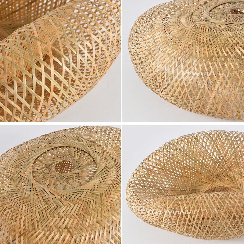 Casa si Gradina - Corpuri si surse de iluminat - Accesorii corpuri de iluminat - Corp de iluminat pendul, AB Luxury Concept, boho-scandinav, bambus si ratan, diametru 40cm, lungime cablu 100cm - Infinity.ro