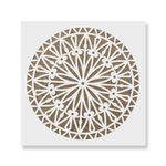 Casa si Gradina - Decoratiuni - DIY - Sabloane decorative pereti - Sablon Perete vopsire, tencuiala 0.7mm Bellis Mandala Refolosibil, model MXSP7153, 500 x 500 mm - Infinity.ro