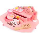 Jucarii, Copii si Bebe - Jucarii si jocuri - Jucarii de rol - Frumusete, bijuterii si accesorii fetite - Masuta de toaleta copii Ecotoys, lemn, oglinda, sertar, 7 accesorii, roz KID007271 - Infinity.ro