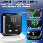 Ingrijire personala si Cosmetice - Sanatate si wellness - Articole wellness - Aparate si dispozitive de masaj - Aparat Masaj Gambe JustNet®, Masaj cu Aer tip Drenaj Limfatic si Incalzire, Ecran LED, Baterie 4000mAh, Incarcare USB-C - Infinity.ro