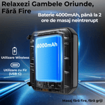 Ingrijire personala si Cosmetice - Sanatate si wellness - Articole wellness - Aparate si dispozitive de masaj - Aparat Masaj Gambe JustNet®, Masaj cu Aer tip Drenaj Limfatic si Incalzire, Ecran LED, Baterie 4000mAh, Incarcare USB-C - Infinity.ro